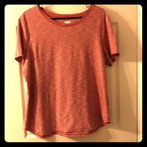 Pink and white striped everyday t-shirt !